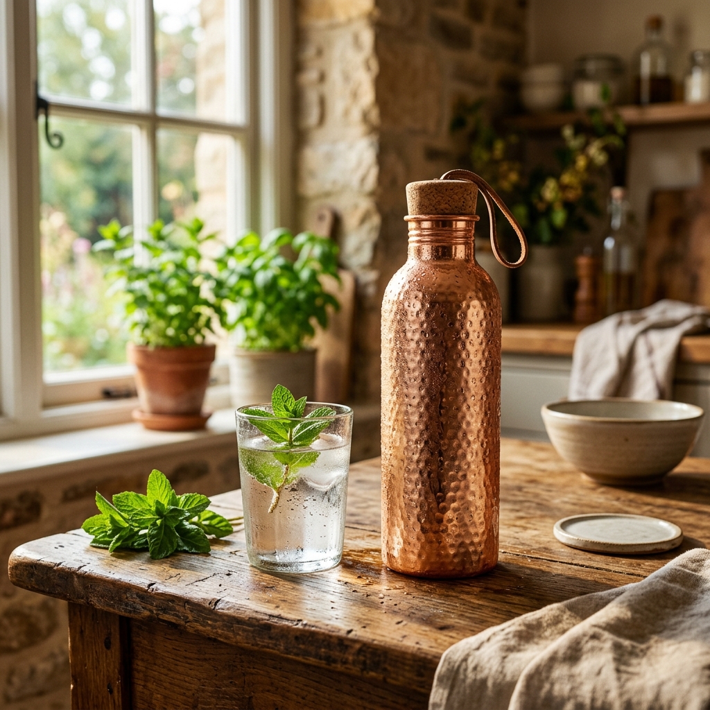 Hammered Copper Bottle